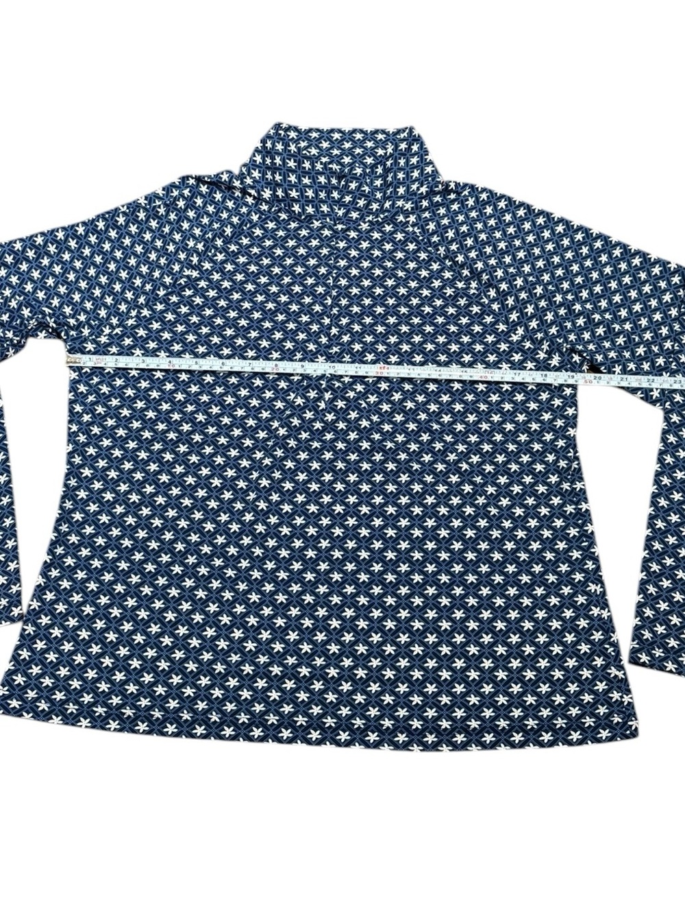 Lands' End Dark Blue Navy Long Sleeve Sun Protection Beach Coverup Top, Size L - Picture 3 of 5